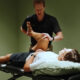 Physio matt assessing a knee